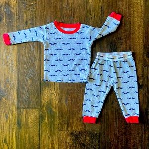 Carter’s Baby Boy Mustache 2-Piece Pajama Set (6m)